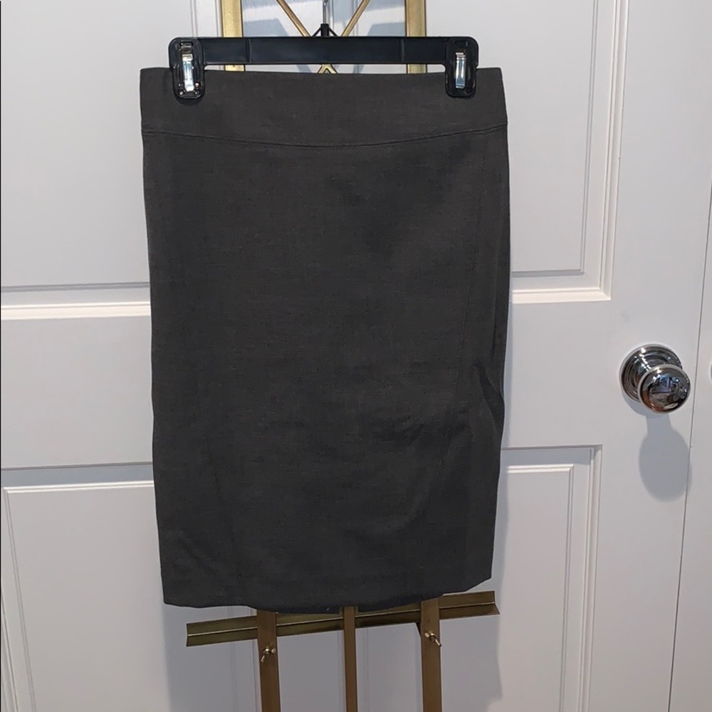 heather grey pencil skirt
